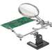 Circuit Board Holder, Magnifier w/Clips, Adjustable